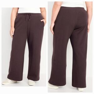 GAP Dynamic Fleece Wide Leg Sweatpants Boxwood Womens Size XL